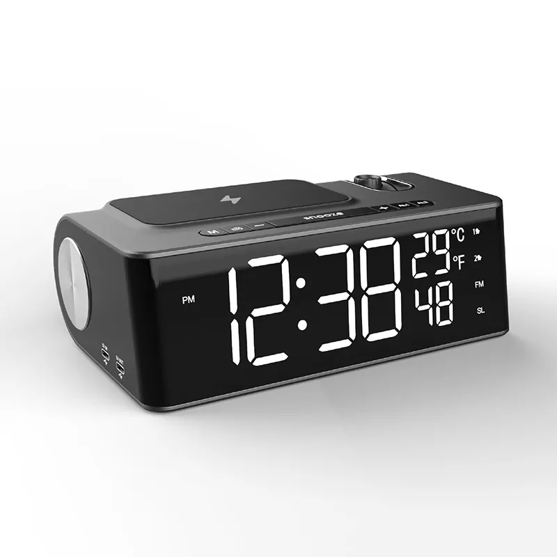 Đồng hồ kỹ thuật số Radio Sạc không dây